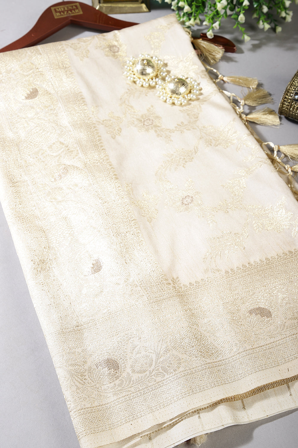 Tussar Color Zari Woven South Silk Saree