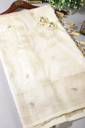 Tussar Color Zari Woven South Silk Saree