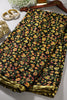 Black Color Chiffon Floral Zari Border Printed Saree