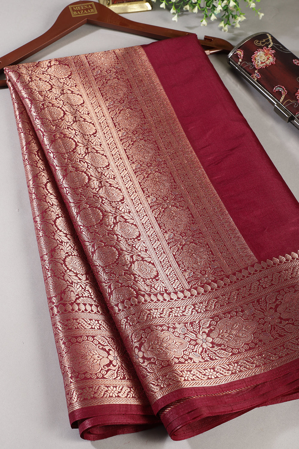 Solid Color Silk Woven Sarees
