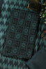 Mint Green & Black Chanderi Cotton Digital Printed Unstiched Suit Material