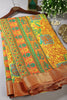 Mustard Color Geometric Printed Tussar Silk Saree