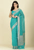 Teal Zari Woven Cotton Silk Saree