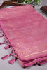 Bashful Pink Colour Zari Woven South Silk Saree