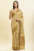 Olive Green & Beige Cotton Silk Floral Boota Printed Saree