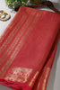 Fuchsia Color Zari & Resham Weaving Silk Saree