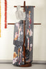 Grey Jacquard Silk Lasa Printed Saree