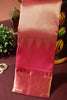 Magenta Pink Color Kanjivaram Pure Silk Handloom Gold Zari Saree with Temple Border