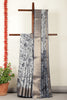 Grey Floral Printed Cotton Silk Saree