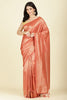 Dark Peach Colour Soft Silk Leheria Zari Woven Saree