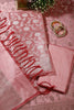Pink Zari Floral Woven Unstitched Suit Fabric