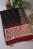 Black Chiffon Bandhani Printed Saree