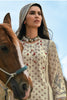Cream Color Printed Muslin Unstitched Suit Material