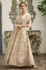 Cream & Beige Color Organza Embroidery Lehenga Choli