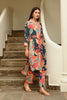 Blue Crepe Printed Co-Ord Dress