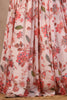 Peach Color Crepe Printed Crop-Top with Skirt