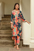 Blue Crepe Printed Co-Ord Dress