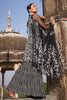 Black Color Cotton Printed Peplum Sharara Suit