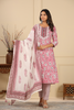 Pink Colour Cotton Printed Suit
