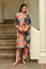 Blue Crepe Printed Co-Ord Dress