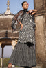 Black Color Cotton Printed Peplum Sharara Suit