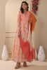 Orange Color Printed Anarkali Kurti With Duapatta