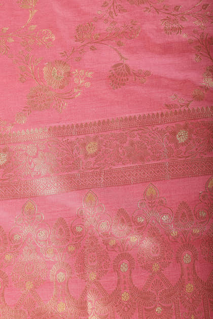 Dusty Pink Art Silk Zari Woven Saree