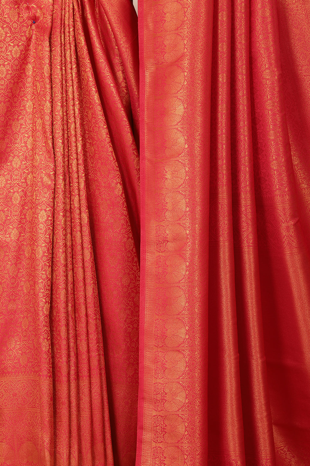 Venetian Red Soft Silk Zari Woven Saree