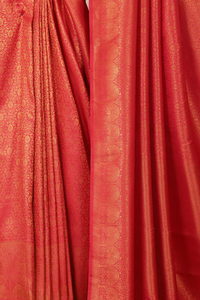 Venetian Red Soft Silk Zari Woven Saree
