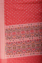 Red Printed Chiffon Saree