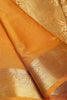 Fiery Orange Color Silk Woven Saree