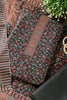 Bottle Green Pashmina Floral Printed Unstitched Suit Fabric