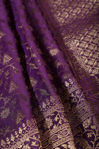 Purple Woven South Silk Saree