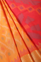 Orange Soft Silk Resham & Zari Woven Saree