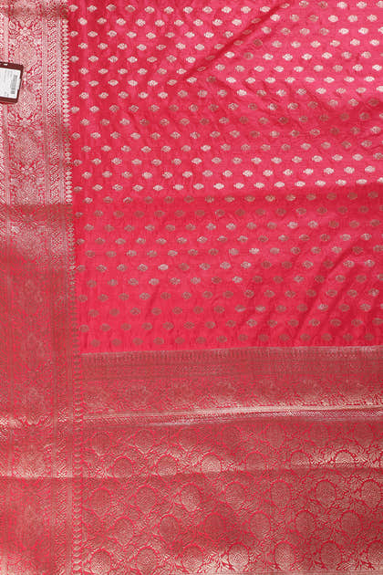 Carmine  Cotton Silk Zari Woven Saree