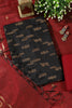 Black Chanderi Silk Woven Unstitched Suit