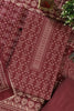 Wine Printed Pashmina Unstitched Suit Fabric