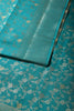 Teal Floral Zaal Woven Silk Banarasi Saree