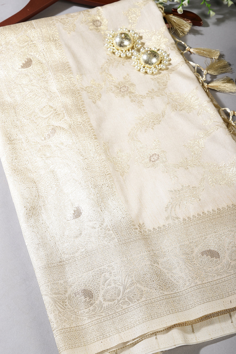 Tussar Color Zari Woven South Silk Saree