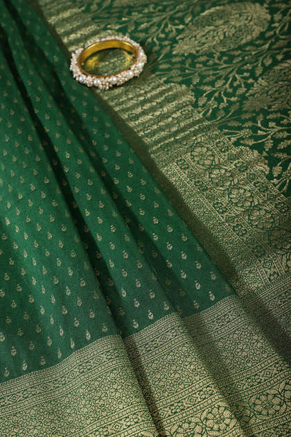 Green Colour Silk Zari Woven Saree