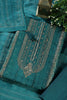 Teal Silk Zari Woven And Bandhani Printed Unstitched Suit Fabric