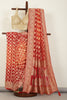 Red Pure Khaddi Georgette Banarasi Saree with Zardozi & Cutdana Handwork
