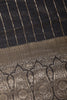 Black Color Georgette Saree with Zari Pinstripes
