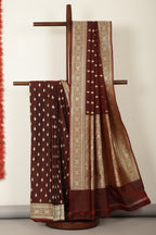 Maroon Banarasi Woven SIlk Saree