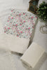 Cream & Pink Cotton Chikankari Embroidered Floral Printed Unstitched Suit