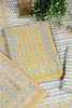 Mustard Malmal Cotton Printed Unstitched Suit Material