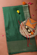 Green Colour Silk Zari Woven Saree
