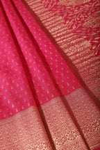 Rani Colour Silk Zari Woven Saree