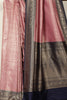 Mauve & Navy Dual Toned Soft Silk Zari Woven Saree
