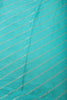 Turquoise  Modal Silk Saree with Zari Pinstripes